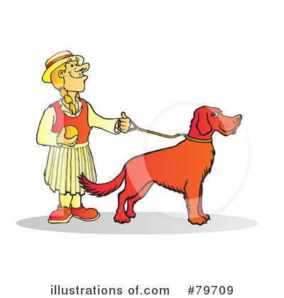Royalty-Free (RF) Dog Walker Clipart Illustration by Snowy - Stock Sample #79709
