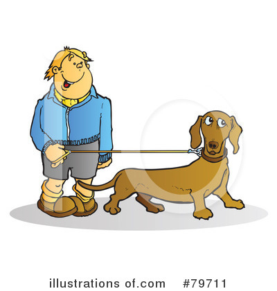 Royalty-Free (RF) Dog Walker Clipart Illustration by Snowy - Stock Sample #79711