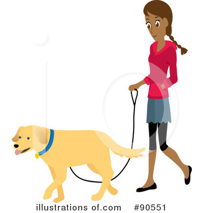 Royalty-Free (RF) Dog Walker Clipart Illustration by Rosie Piter - Stock Sample #90551