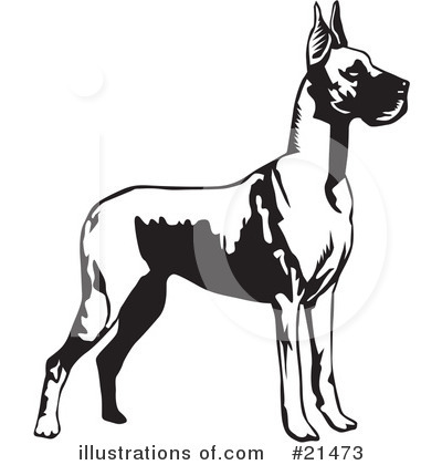 Great Dane Clipart #21473 by David Rey