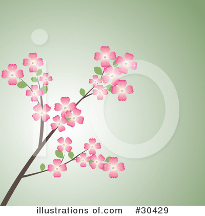 Royalty-Free (RF) Dogwood Flowers Clipart Illustration by Melisende Vector - Stock Sample #30429