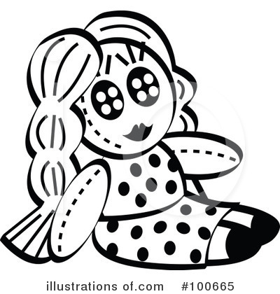 Royalty-Free (RF) Doll Clipart Illustration by Andy Nortnik - Stock Sample #100665