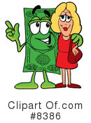 Dollar Bill Clipart #8386 by Mascot Junction