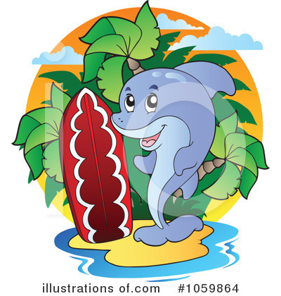 Royalty-Free (RF) Dolphin Clipart Illustration by visekart - Stock Sample #1059864