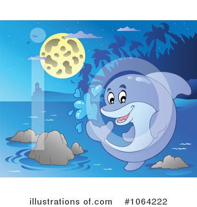 Royalty-Free (RF) Dolphin Clipart Illustration by visekart - Stock Sample #1064222