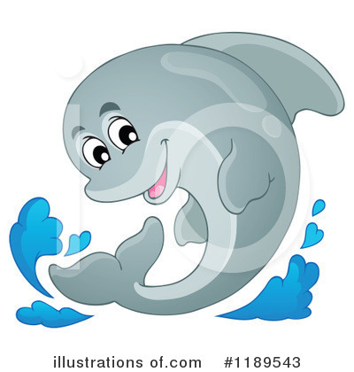 Royalty-Free (RF) Dolphin Clipart Illustration by visekart - Stock Sample #1189543