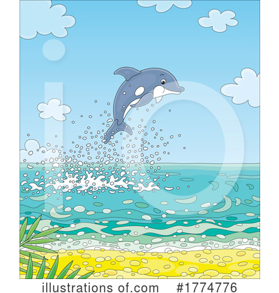 Royalty-Free (RF) Dolphin Clipart Illustration by Alex Bannykh - Stock Sample #1774776