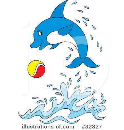 Royalty-Free (RF) Dolphin Clipart Illustration by Alex Bannykh - Stock Sample #32327