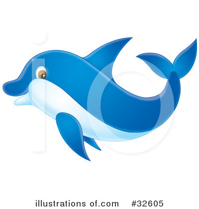 Royalty-Free (RF) Dolphin Clipart Illustration by Alex Bannykh - Stock Sample #32605