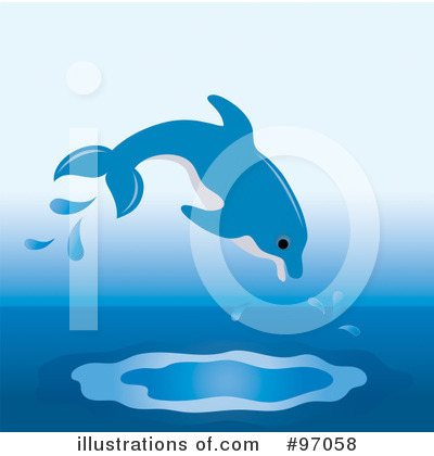 Royalty-Free (RF) Dolphin Clipart Illustration by Pams Clipart - Stock Sample #97058