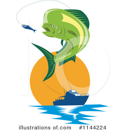 Dolphin Fish Clipart #1144224 by patrimonio