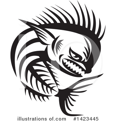Royalty-Free (RF) Dolphin Fish Clipart Illustration by patrimonio - Stock Sample #1423445