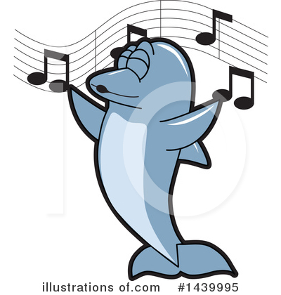 Royalty-Free (RF) Dolphin Mascot Clipart Illustration by Mascot Junction - Stock Sample #1439995