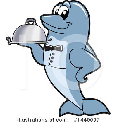 Dolphin Mascot Clipart #1440007 by Mascot Junction