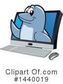 Dolphin Mascot Clipart #1440019 by Mascot Junction