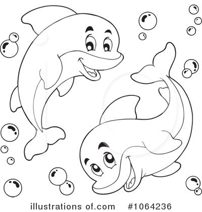 Royalty-Free (RF) Dolphins Clipart Illustration by visekart - Stock Sample #1064236