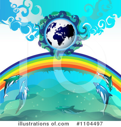 Royalty-Free (RF) Dolphins Clipart Illustration by merlinul - Stock Sample #1104497