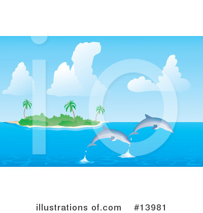 Royalty-Free (RF) Dolphins Clipart Illustration by Rasmussen Images - Stock Sample #13981