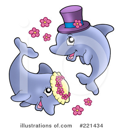 Royalty-Free (RF) Dolphins Clipart Illustration by visekart - Stock Sample #221434