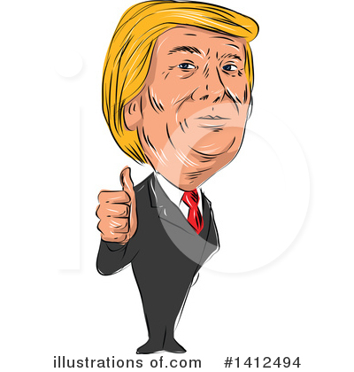 Royalty-Free (RF) Donald Trump Clipart Illustration by patrimonio - Stock Sample #1412494