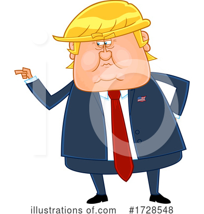 Royalty-Free (RF) Donald Trump Clipart Illustration by Hit Toon - Stock Sample #1728548