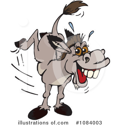 Royalty-Free (RF) Donkey Clipart Illustration by Dennis Holmes Designs - Stock Sample #1084003