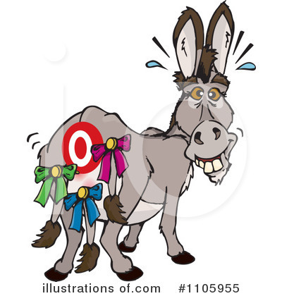 Donkey Clipart #1105955 by Dennis Holmes Designs