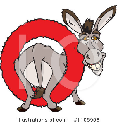 Donkey Clipart #1105958 by Dennis Holmes Designs