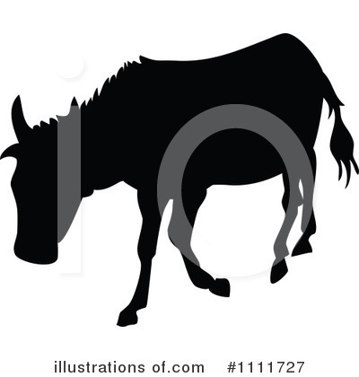 Royalty-Free (RF) Donkey Clipart Illustration by Prawny Vintage - Stock Sample #1111727