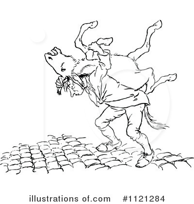 Royalty-Free (RF) Donkey Clipart Illustration by Prawny Vintage - Stock Sample #1121284