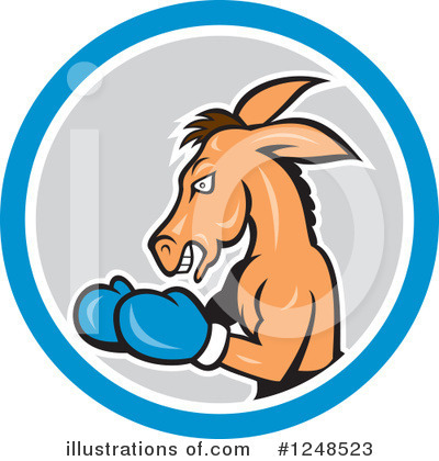 Royalty-Free (RF) Donkey Clipart Illustration by patrimonio - Stock Sample #1248523