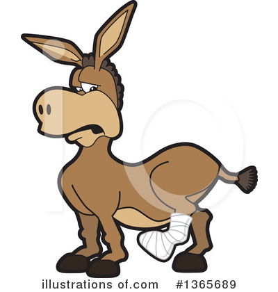 Royalty-Free (RF) Donkey Clipart Illustration by Mascot Junction - Stock Sample #1365689