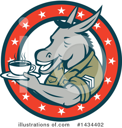Royalty-Free (RF) Donkey Clipart Illustration by patrimonio - Stock Sample #1434402