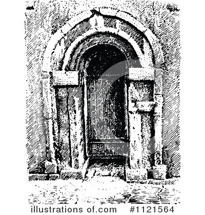 Royalty-Free (RF) Door Clipart Illustration by Prawny Vintage - Stock Sample #1121564