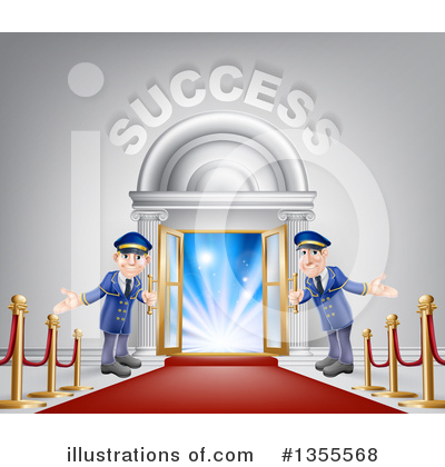 Royalty-Free (RF) Door Man Clipart Illustration by AtStockIllustration - Stock Sample #1355568