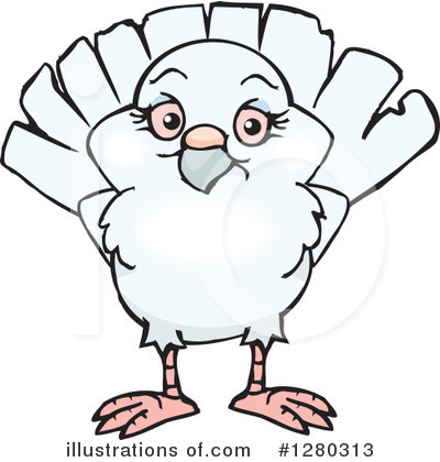 Royalty-Free (RF) Dove Clipart Illustration by Dennis Holmes Designs - Stock Sample #1280313