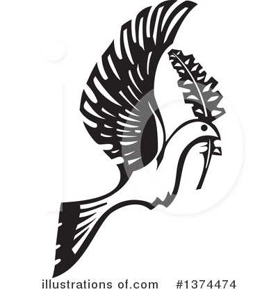Royalty-Free (RF) Dove Clipart Illustration by xunantunich - Stock Sample #1374474