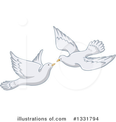 Doves Clipart #1331794 by Liron Peer