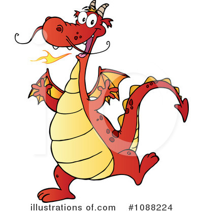 Royalty-Free (RF) Dragon Clipart Illustration by Hit Toon - Stock Sample #1088224