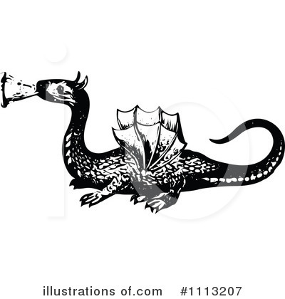 Royalty-Free (RF) Dragon Clipart Illustration by Prawny Vintage - Stock Sample #1113207