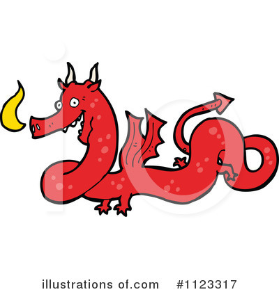 Royalty-Free (RF) Dragon Clipart Illustration by lineartestpilot - Stock Sample #1123317