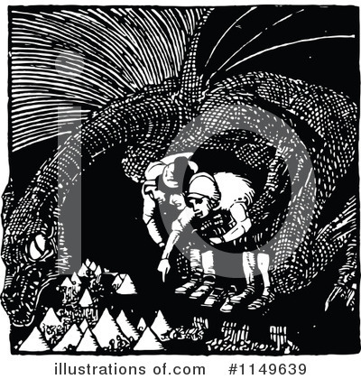 Royalty-Free (RF) Dragon Clipart Illustration by Prawny Vintage - Stock Sample #1149639