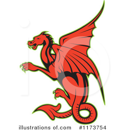 Royalty-Free (RF) Dragon Clipart Illustration by patrimonio - Stock Sample #1173754