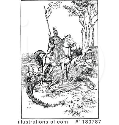 Royalty-Free (RF) Dragon Clipart Illustration by Prawny Vintage - Stock Sample #1180787