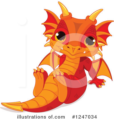 Royalty-Free (RF) Dragon Clipart Illustration by Pushkin - Stock Sample #1247034