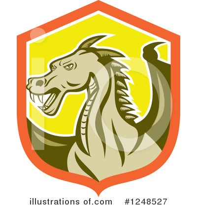 Royalty-Free (RF) Dragon Clipart Illustration by patrimonio - Stock Sample #1248527