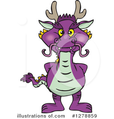 Purple Dragon Clipart #1278859 by Dennis Holmes Designs