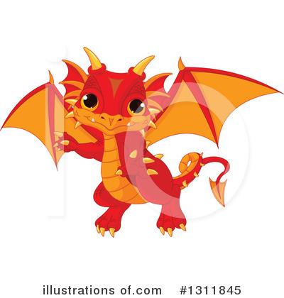 Royalty-Free (RF) Dragon Clipart Illustration by Pushkin - Stock Sample #1311845
