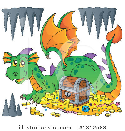 Royalty-Free (RF) Dragon Clipart Illustration by visekart - Stock Sample #1312588