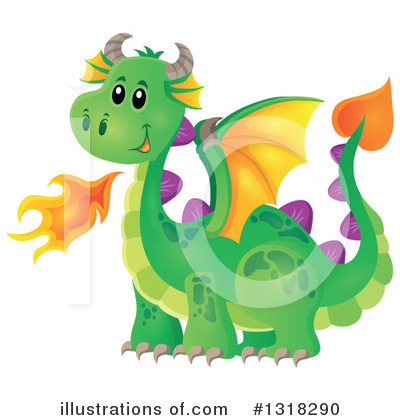 Royalty-Free (RF) Dragon Clipart Illustration by visekart - Stock Sample #1318290
